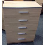 Modern Five Drawer Chest of Drawers