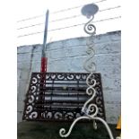 Metal Door Mat and Wrought Iron Candle Holder