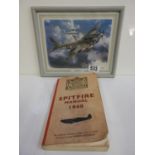 Book - Spitfire Manual and Framed Mosquito Print