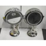 2x No. 7 Illuminated Make Up Mirrors