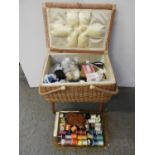 Sewing Basket and Contents
