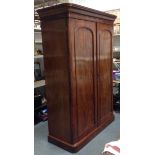 Good Quality Victorian Mahogany Two Door Wardrobe with Fitted Interior