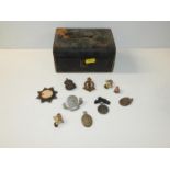 Jewellery Box and Contents - Badges - ARP, St John etc