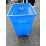 Blue Wheeled Plastic Bin