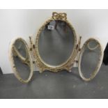 Rococo Style Trifold Dressing Table Mirror