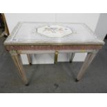 Painted Decorated Hall Table with Storage