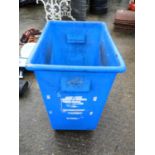 Blue Wheeled Plastic Bin