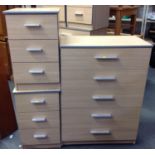 Modern Chest of Drawers and Pair of Matching Bedsides