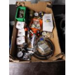 Box of Air Line Regulators etc