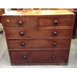 Victorian Mahogany Two over Three Chest of Drawers