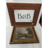 Framed Sign for B & B and Framed Picture