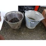 2x Galvanised Buckets