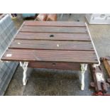 Metal End Garden Table