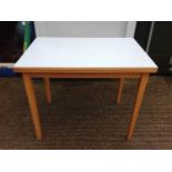 Part Painted Extending Kitchen Table - 90cm x 104cm x 74cm High