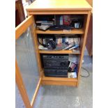 Sony HiFi in Cabinet - Complete with Records and Cassettes