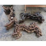 Quantity of Antique Decorative Metal Brackets