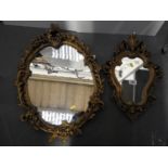 2x Gilt Framed Mirrors - Some Chips to Frames