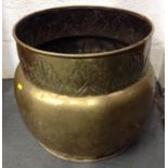 Large Brass Log Bucket