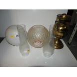Oil Lamp and Shades