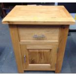 Modern Oak Bedside - 54cm x 44cm x 65cm High