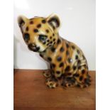 Ceramic Leopard Cub Ornament