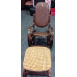 Bentwood Rocking Chair with Matching Stool