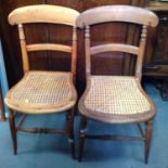 Pair of Cane Seated Bedroom Chairs