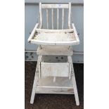 Metamorphic Painted Child's Highchair