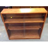 Oak Glazed Bookcase - 92 x 22cm 84cm High