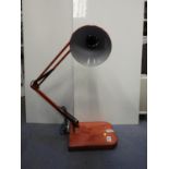 Red Angle Lamp with Base