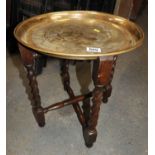 Brass Top Benares Table