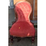 Spoon Back Upholstered Chair - Some Worm to Leg