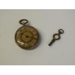 14ct Gold Pocket Watch with Key - Seen Working