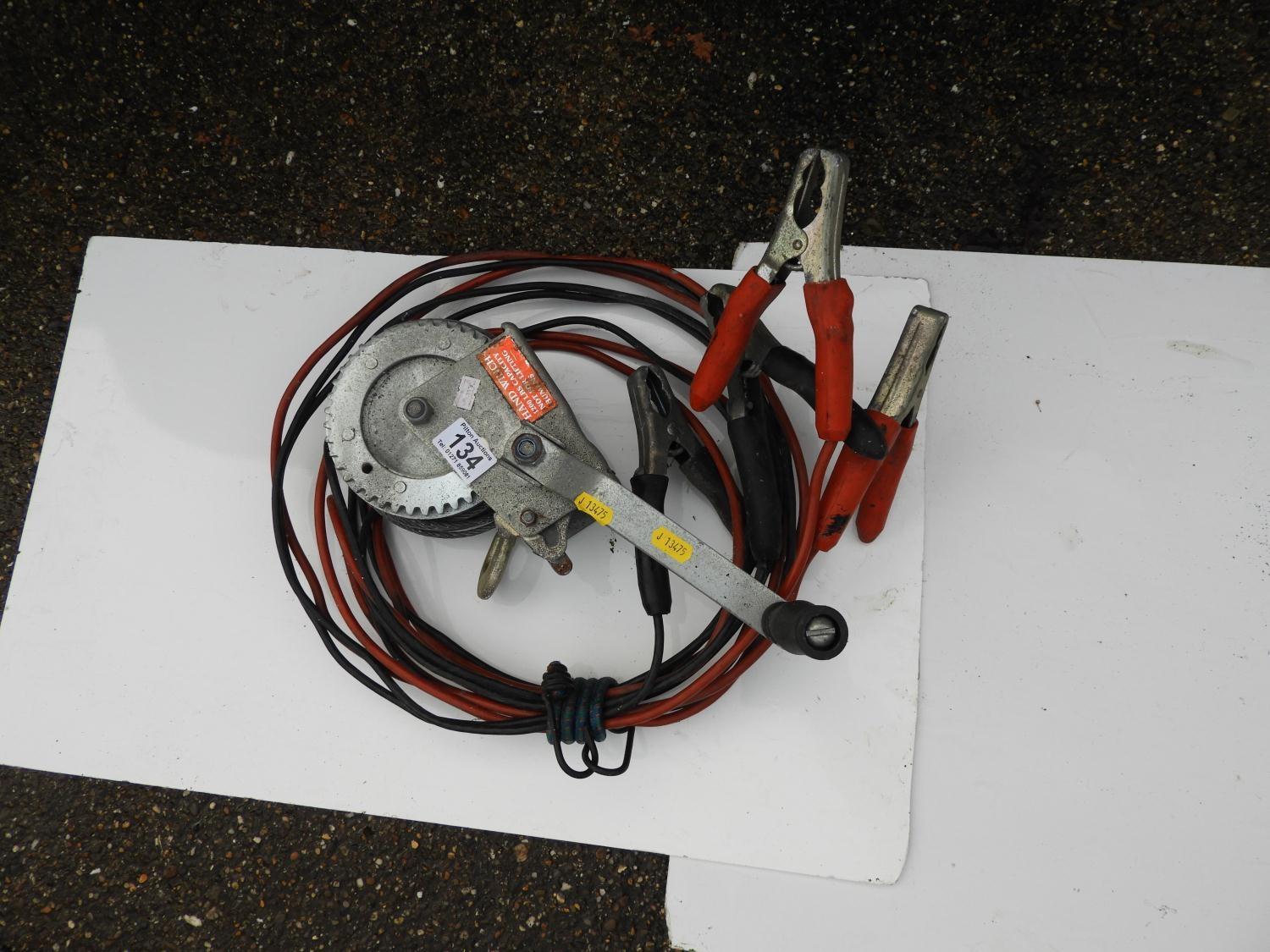Hand Winch and Jump Leads