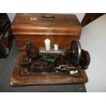 Frisster Rossman Wood Cased Sewing Machine