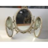 Trifold Rococo Style Dressing Table Mirror