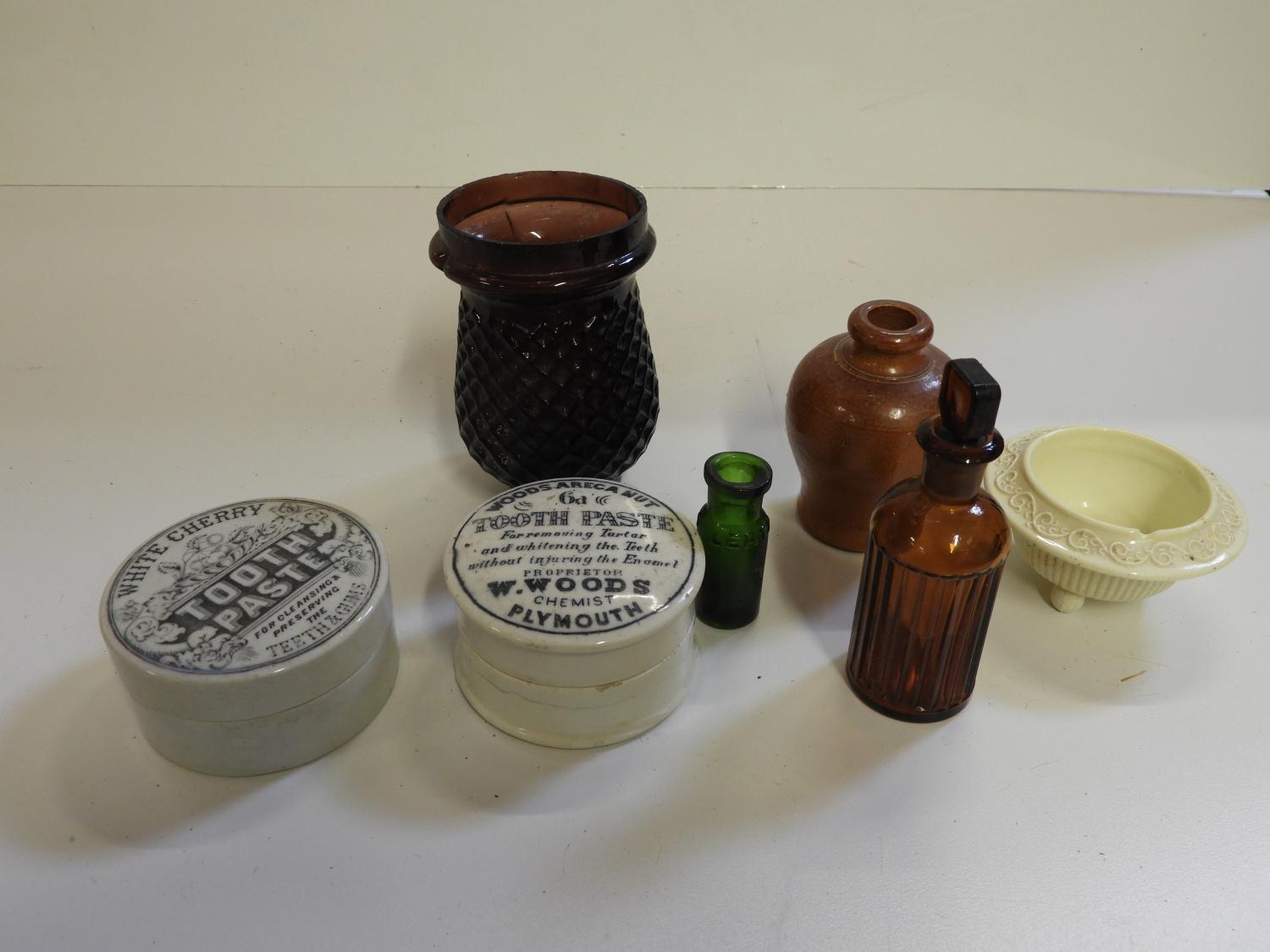 Old Ink Bottles and Toothpaste Pots