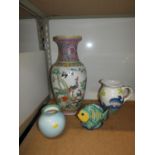 Large Oriental Style Vase etc