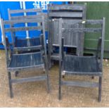 7x Wooden Folding Chairs