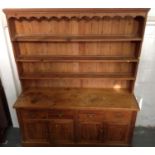 Stripped Pine Dresser - 177cm Wide x 52cm Deep x 204cm High