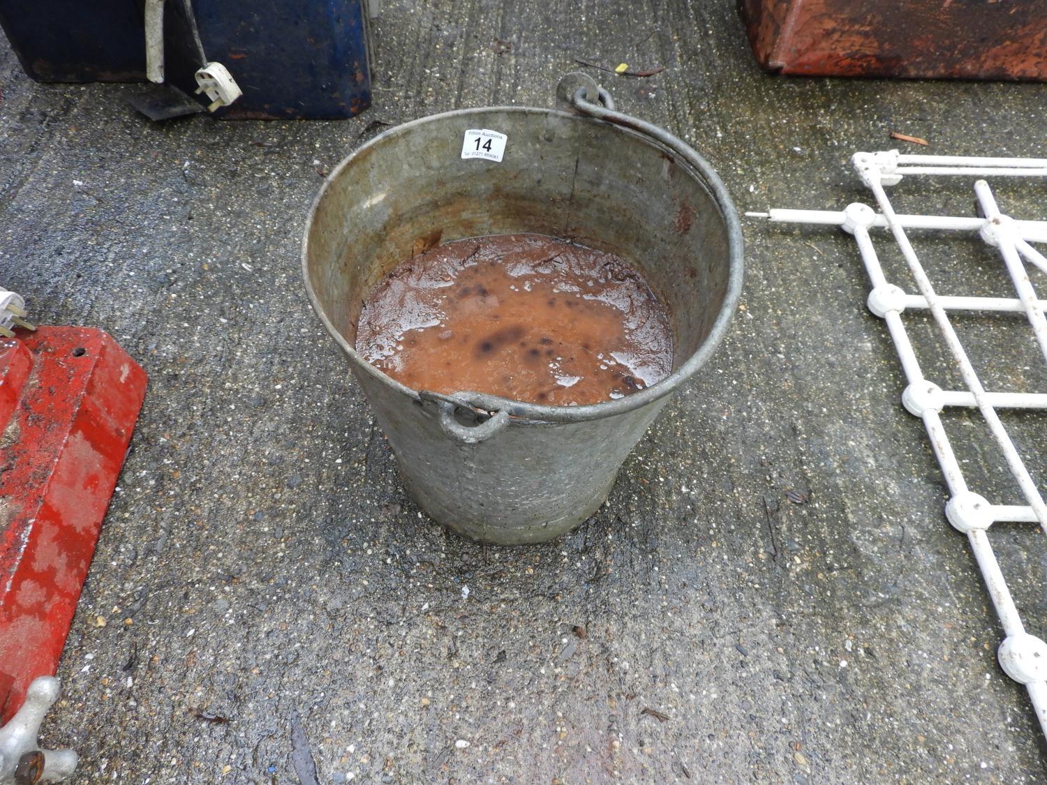 Galvanised Bucket and Contents - Fire Sand