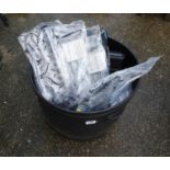 Rubber Bucket and Contents - Plastic Garden Fence etc