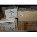 Boxed BHS Paris Goblets and Other Wine Glasses