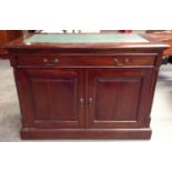 Reproduction Cabinet with Leather Insert to Top - 109cm x 54cm x 81cm High
