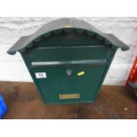 Metal Post Box - No Key