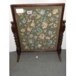 Barley Twist Embroidered Fire Screen