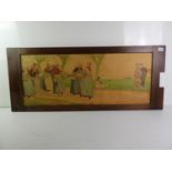 Henry Cassiers Arts and Crafts Lithograph in Panelled Framed
