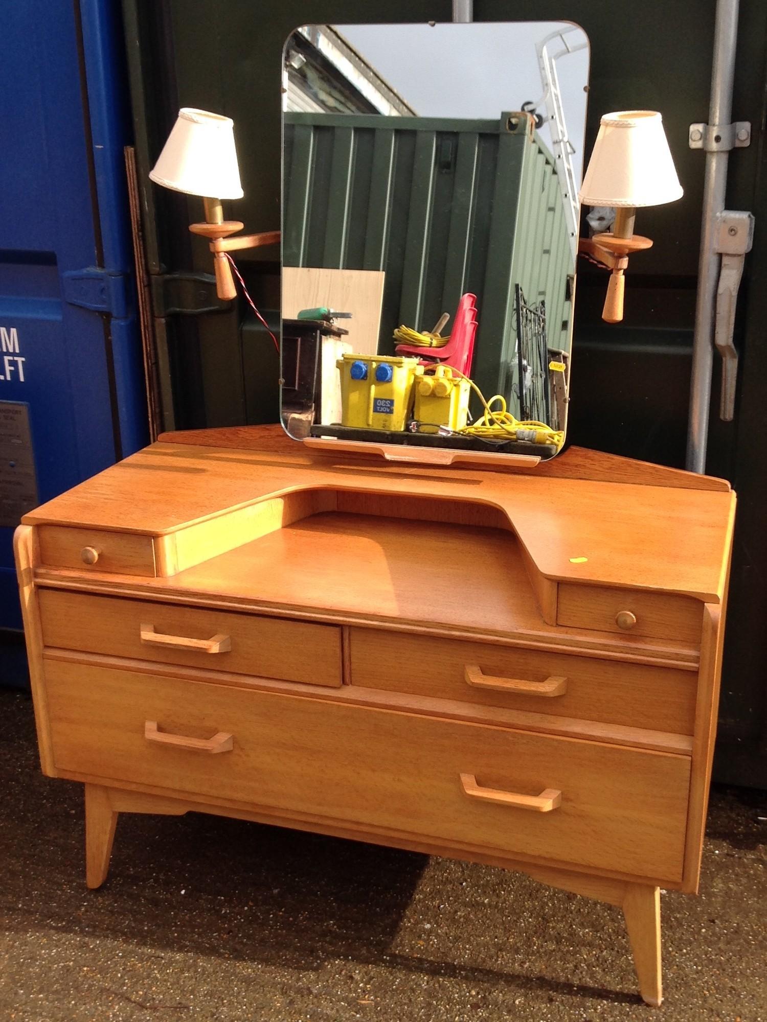 E Gomme Dressing Table with Built in Lamps