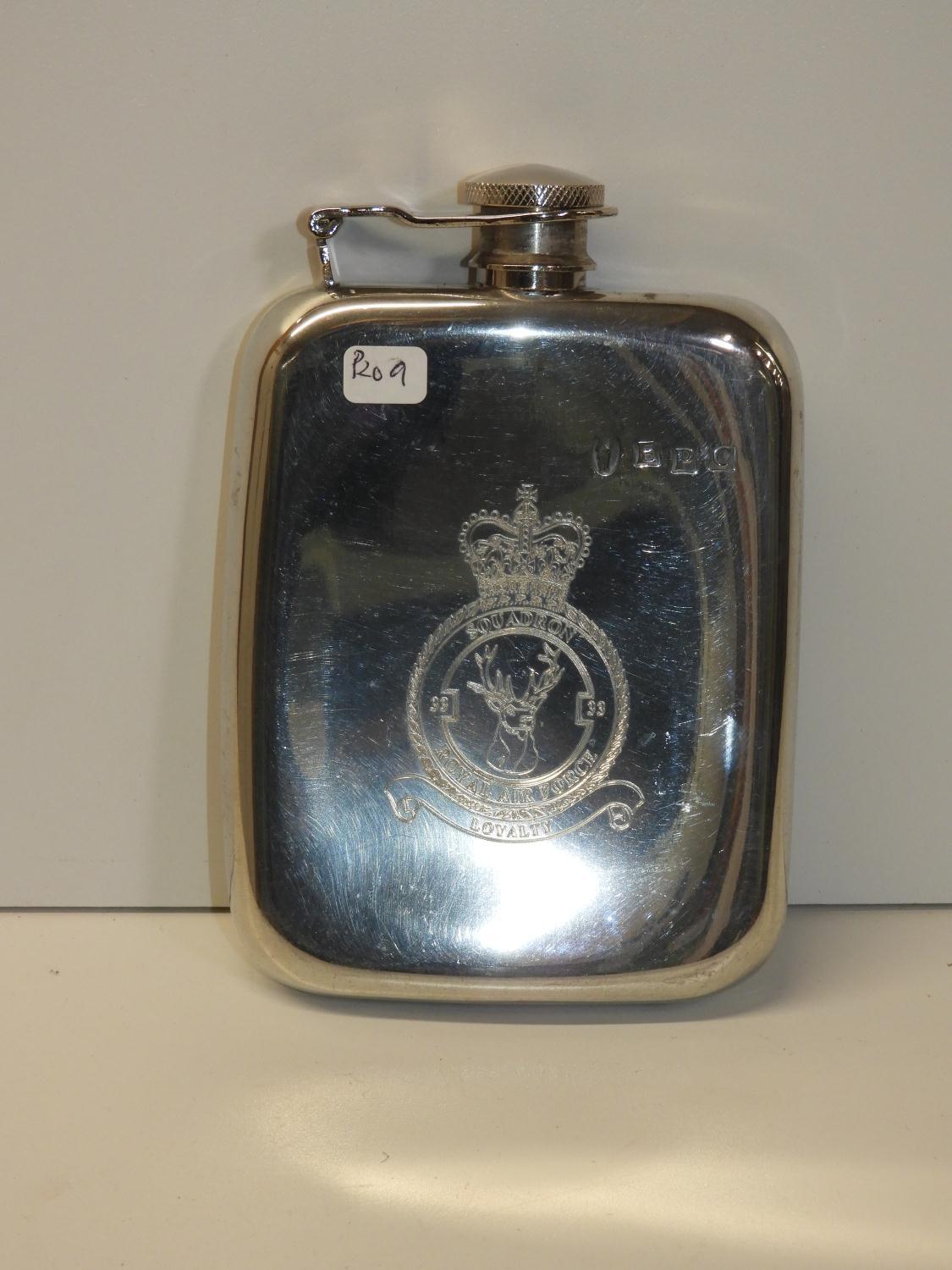 Silver Plated RAF Flask