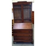 Glazed Bureau Bookcase